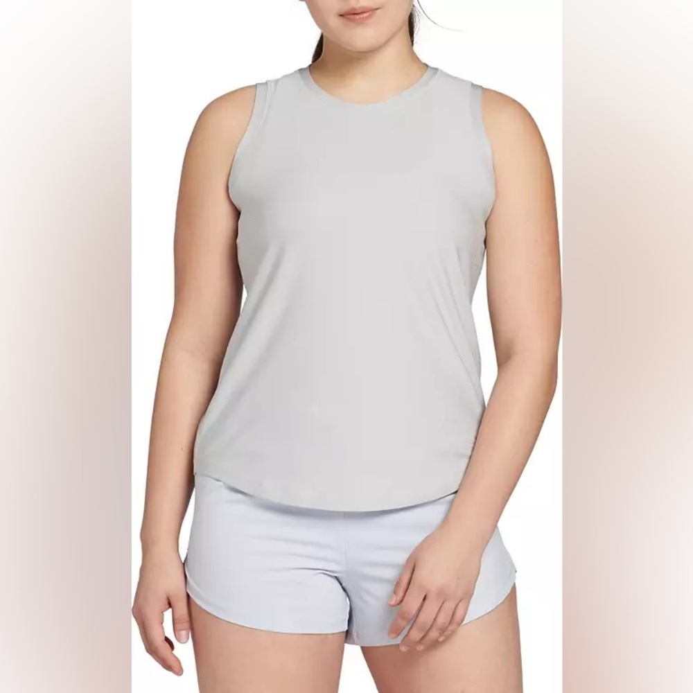 DSG Performance Women's Sleeveless Light Gray Athletic Tank Top Size: Medium